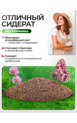 Сидерат Клевер красный многолетний 0,5 кг