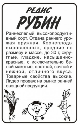 Редис Рубин (СА) б/п