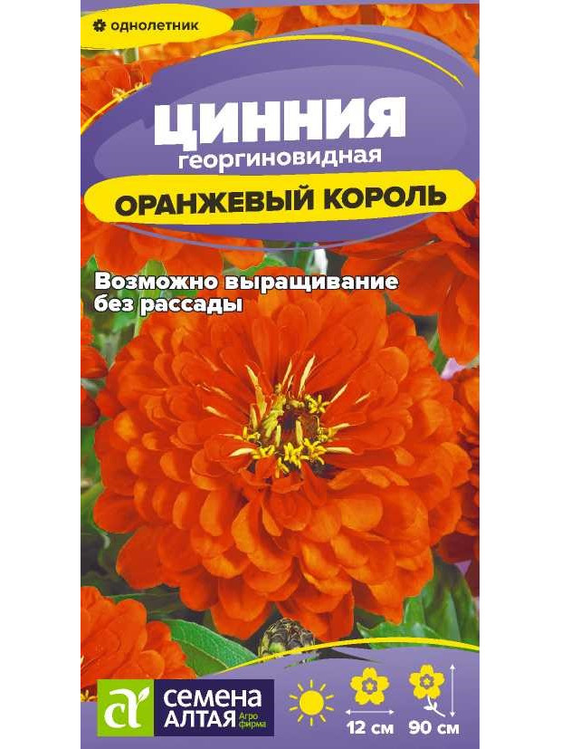 Цинния Оранжевый Король (СА) ц/п