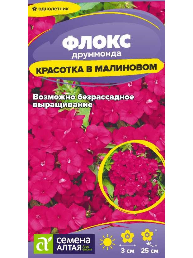 Флокс Красотка в малиновом друммонда (СА) ц/п