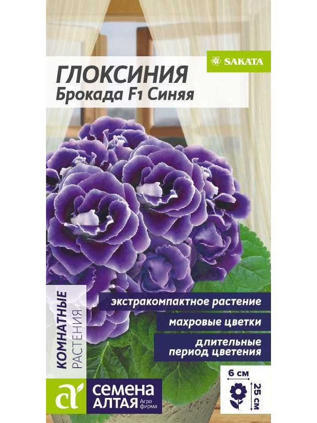 Глоксиния Брокада Синяя F1 (СА) цп