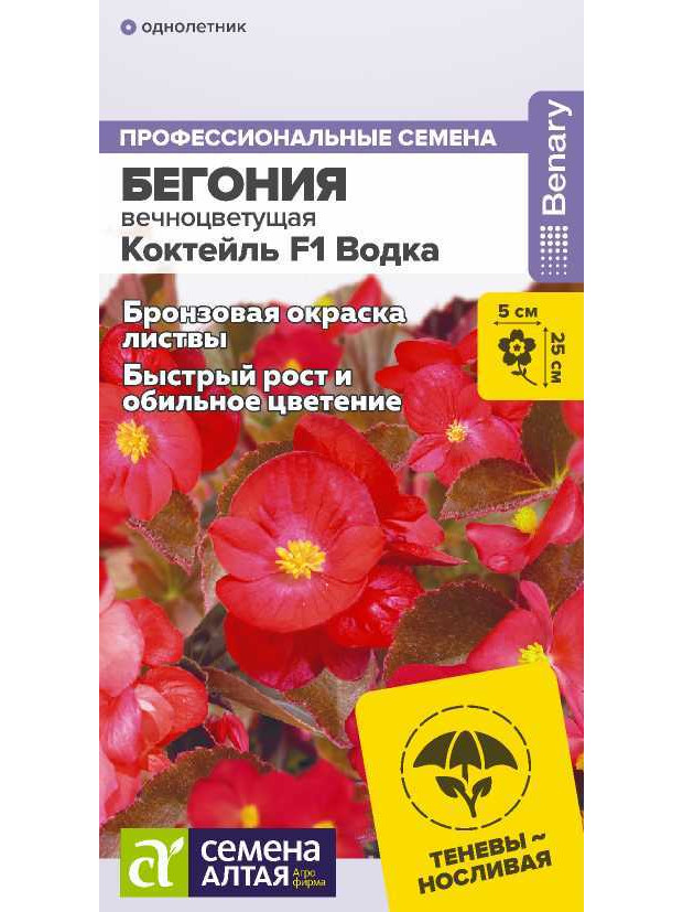 Бегония Коктейль F1 Водка вечноцвет. (СА) цп